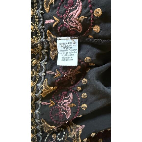 Johnny Was Velvet Embroidery Kimono - Picture 5 of 8
